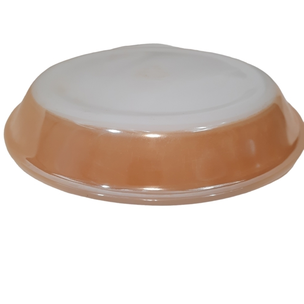 Vintage Fire King Peach Lusterware Pie Dish Pie Plate Model‎ 460 Milk Glass